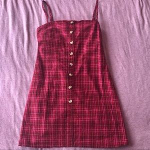Yesstyle red plaid mini dress